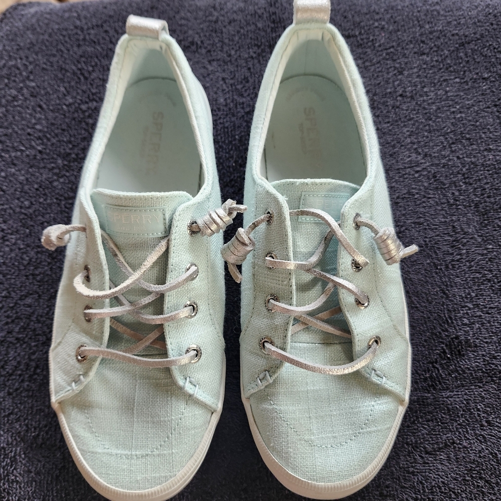 Sperry Aqua blue Canvas Low-Top Sneakers